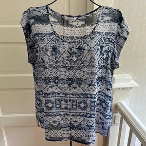 Charming Charlie Sheer Top Size Large